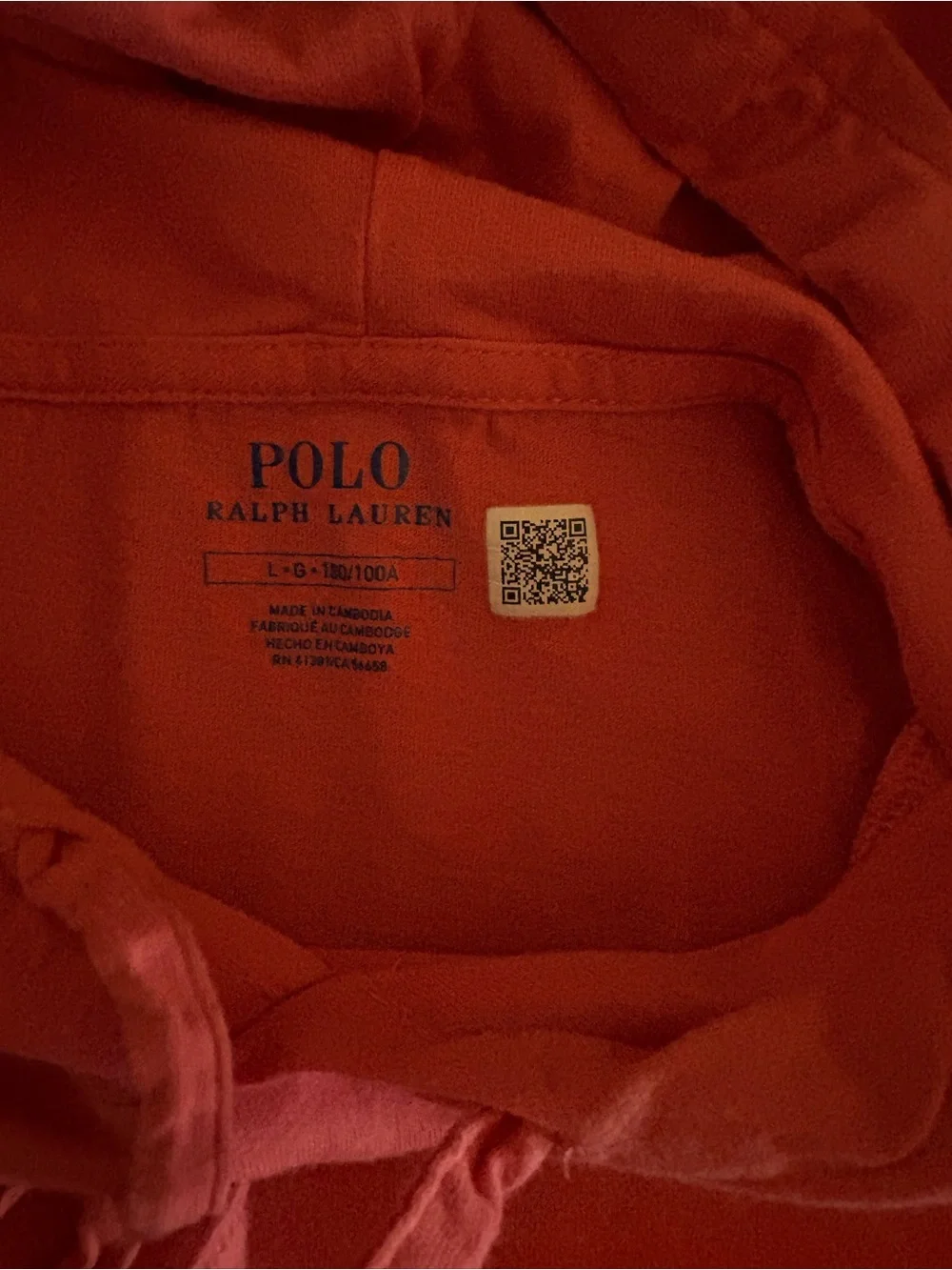 Polo by Ralph Lauren Coral Pullover Hoodie Sweatshirt